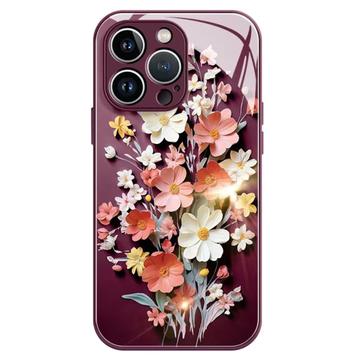 iPhone 12 Pro Max Flower Bouquet Hybrid Case - Wine Red