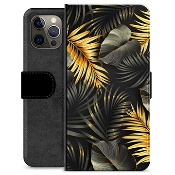 iPhone 12 Pro Max Premium Wallet Case - Golden Leaves