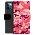 iPhone 12 Pro Premium Wallet Case - Pink Camouflage