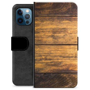 iPhone 12 Pro Premium Wallet Case - Wood