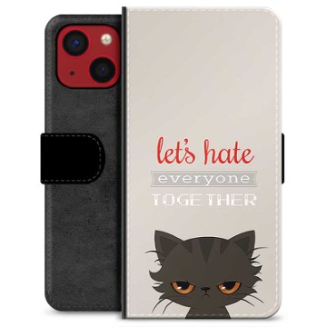 iPhone 13 Mini Premium Wallet Case - Angry Cat