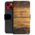 iPhone 13 Mini Premium Wallet Case - Wood