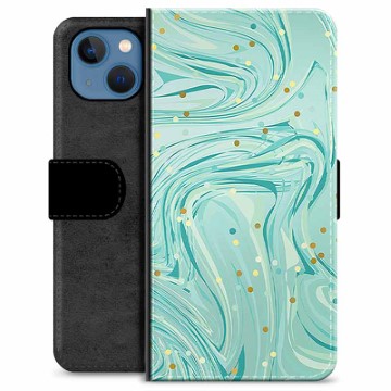 iPhone 13 Premium Wallet Case - Green Mint