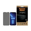 iPhone 13 Pro Max PanzerGlass Case Friendly CamSlider Privacy Tempered Glass Screen Protector - Black Edge