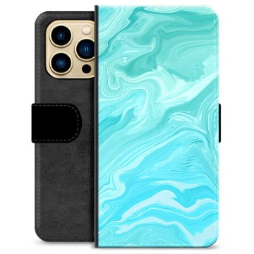 iPhone 13 Pro Max Premium Wallet Case - Blue Marble