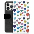 iPhone 13 Pro Premium Wallet Case - Hearts