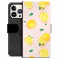 iPhone 13 Pro Premium Wallet Case - Lemon Pattern