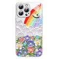 iPhone 13 Pro Smile & Rainbow Hybrid Case - White