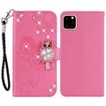 iPhone 14 Owl Rhinestone Wallet Case