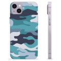 iPhone 14 Plus TPU Case - Blue Camouflage