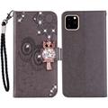 iPhone 14 Pro Max Owl Rhinestone Wallet Case