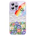 iPhone 14 Pro Max Smile & Rainbow Hybrid Case - Purple