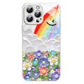 iPhone 14 Pro Max Smile & Rainbow Hybrid Case - White