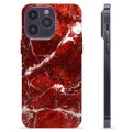 iPhone 14 Pro Max TPU Case - Red Marble