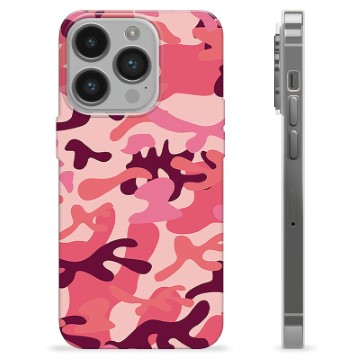 iPhone 14 Pro TPU Case - Pink Camouflage