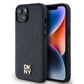 iPhone 15 DKNY Repeat Pattern Stack Logo Case - MagSafe Compatible - Black