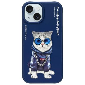 iPhone 15 Nimmy Friends Glasses Cool Cat Case