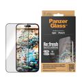 iPhone 15 PanzerGlass Re:fresh Ultra-Wide Fit Screen Protector w. EasyAligner - Black Edge