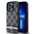 iPhone 15 Pro DKNY Checkered Pattern and Stripe Case