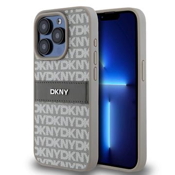 iPhone 15 Pro DKNY Repeat Pattern Tonal Stripe Case