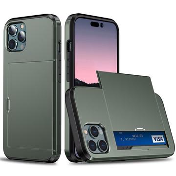 iPhone 15 Pro Hybrid Case with Sliding Card Slot