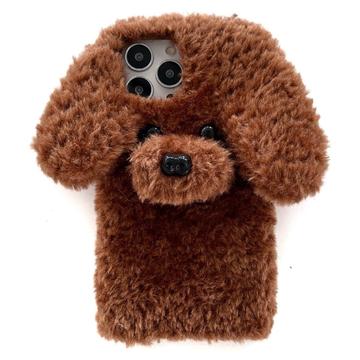 iPhone 15 Pro Max Adorable Teddy Dog-Shaped Plush Case