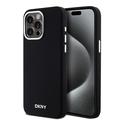 iPhone 15 Pro Max DKNY Liquid Silicone Metal Logo Case - Magsafe Compatible - Black