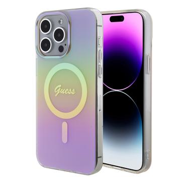 iPhone 15 Pro Max Guess IML Iridescent Script Mag Case - Pink