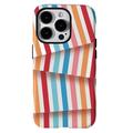 iPhone 15 Pro Max Stripes Detachable 2-in-1 Hybrid Case - Rainbow