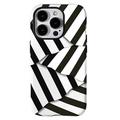 iPhone 15 Pro Stripes Detachable 2-in-1 Hybrid Case - Black / White