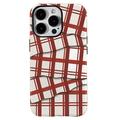 iPhone 15 Pro Stripes Detachable 2-in-1 Hybrid Case - Red / White