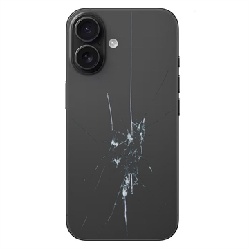 iPhone 16 Back Cover Repair - Glass Only - Black