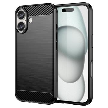 iPhone 16 Brushed TPU Case - Carbon Fiber