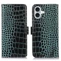 iPhone 16 Crocodile Series Wallet Leather Case with RFID