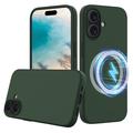 iPhone 16 Liquid Silicone Case - MagSafe Compatible - Dark Green