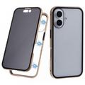 iPhone 16 Magnetic Case with Tempered Glass - Privacy - Gold