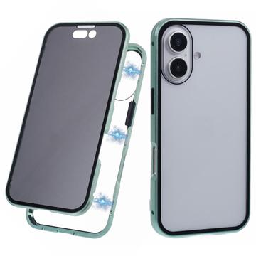 iPhone 16 Magnetic Case with Tempered Glass - Privacy - Green