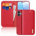 iPhone 16 Plus Dux Ducis Hivo Wallet Leather Case - Red