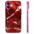 iPhone 16 Plus TPU Case - Red Marble