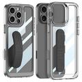 iPhone 16 Pro Clear Case with Silicone Hand Strap - Black