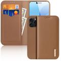 iPhone 16 Pro Dux Ducis Hivo Wallet Leather Case - Brown