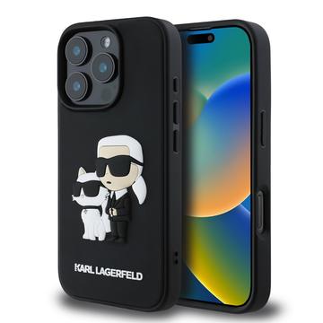 iPhone 16 Pro Karl Lagerfeld 3D Rubber Karl & Choupette NFT Case - Black