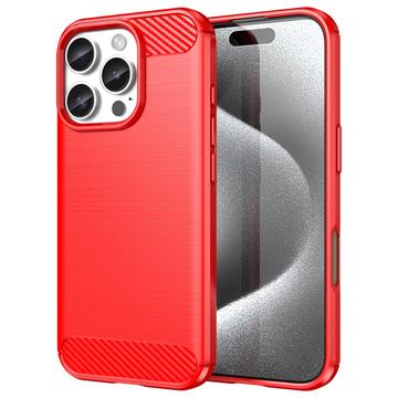 iPhone 16 Pro Max Brushed TPU Case - Carbon Fiber