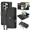 iPhone 16 Pro Max Dux Ducis Lawa Wallet Leather Case w. Magnetic Cover - Black