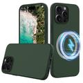 iPhone 16 Pro Max Liquid Silicone Case - MagSafe Compatible - Dark Green