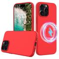 iPhone 16 Pro Max Liquid Silicone Case - MagSafe Compatible - Red