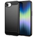 iPhone 16e Brushed TPU Case - Carbon Fiber - Black