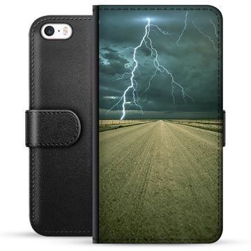 iPhone 5/5S/SE Premium Wallet Case - Storm