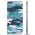 iPhone 5/5S/SE TPU Case - Blue Camouflage