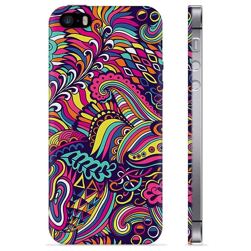 iPhone 5/5S/SE TPU Case - Abstract Flowers